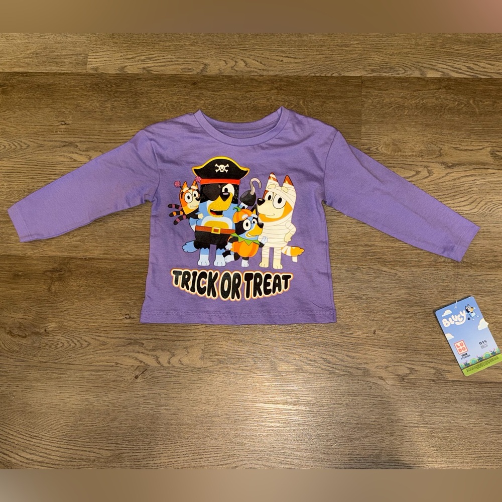 Bluey Halloween Trick or Treat T Shirt NEW 2T